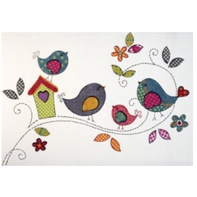 Kinder Teppich Vogel Design - Detailansicht